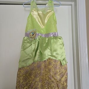 Green and Gold Floral Dress